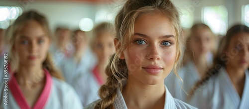 Wallpaper Mural Young Woman in a White Kimono, Portrait Torontodigital.ca