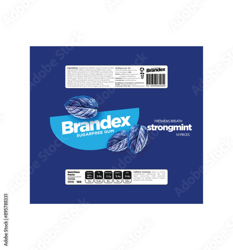 Premium Gum Packaging Designs: High-Quality Editable EPS Files for gum Flavors