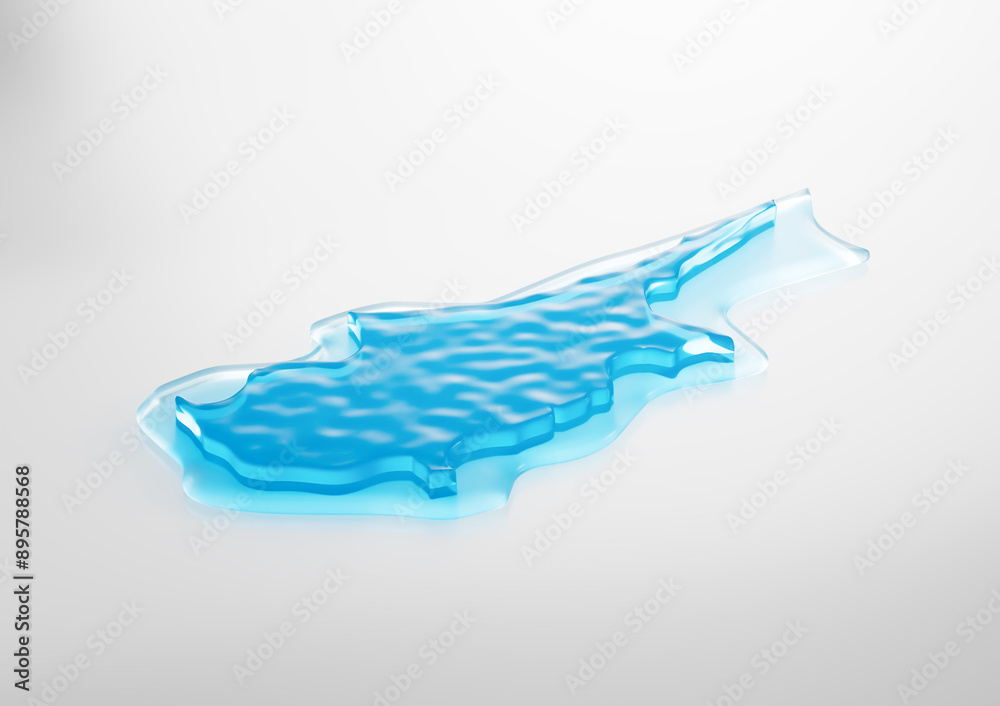 Water Ice Map Of Cyprus Global Warming Melting Glacier In Deep Ocean Blue Water 3d Illustration Water Ice Map Of Cyprus Global Warming Melting Glacier In Deep Ocean Blue Water 3d Illustration