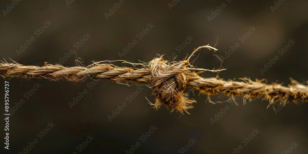 Frayed Cord: A single thread, dangling precariously, waiting to be rewoven into something stronger. Frayed Cord: A single thread, dangling precariously, waiting to be rewoven into something stronger.