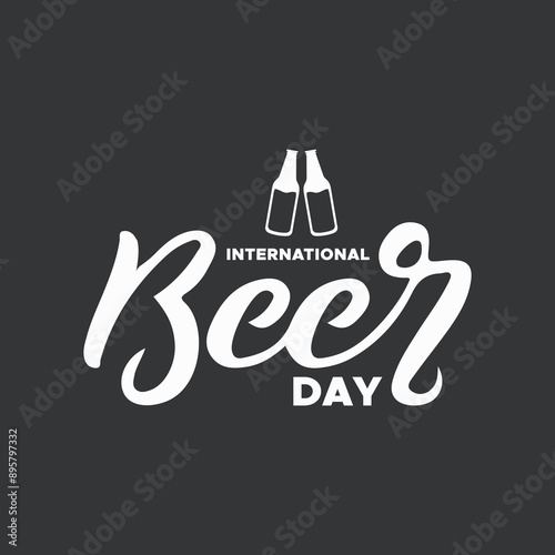 international beer day, beer day editable social media template, international beer day stock illustration, vector illustration.