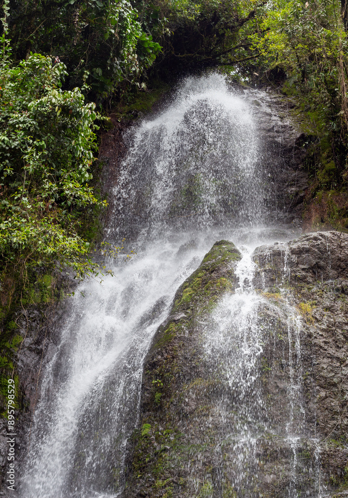 Obraz premium Waterfall called La Escalera. Jardin, Jardín, Antioquia, Colombia.