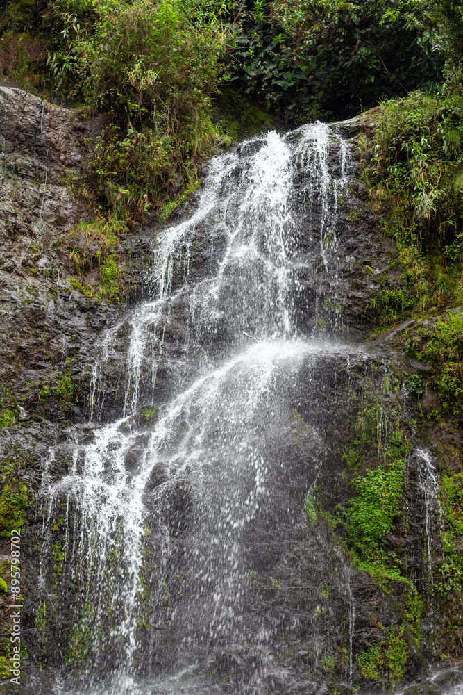 Waterfall called La Escalera. Jardin, Jardín, Antioquia, Colombia. Waterfall called La Escalera. Jardin, Jardín, Antioquia, Colombia.