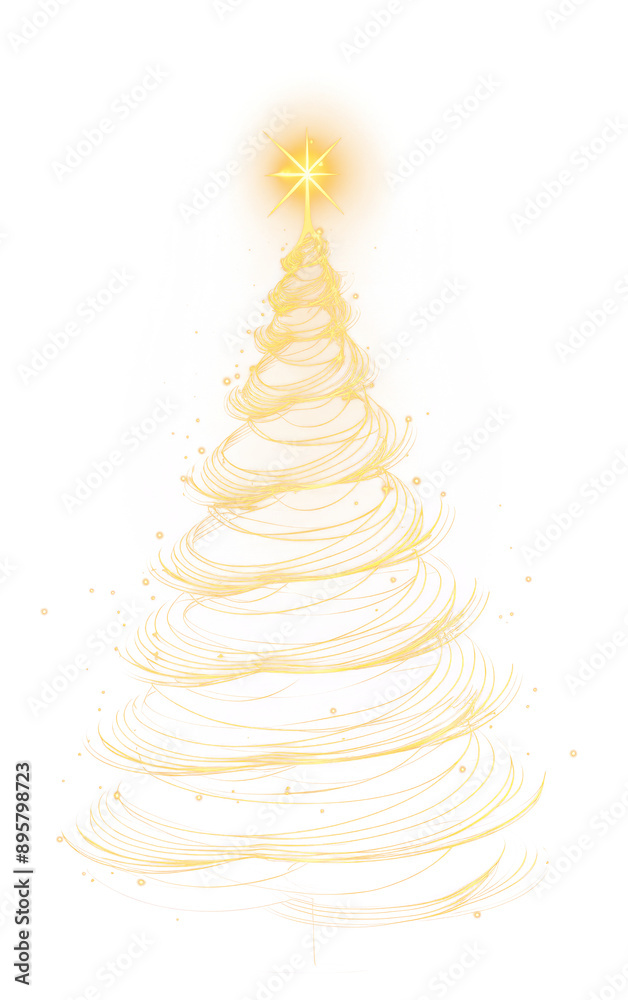 PNG Christmas lighting night tree.