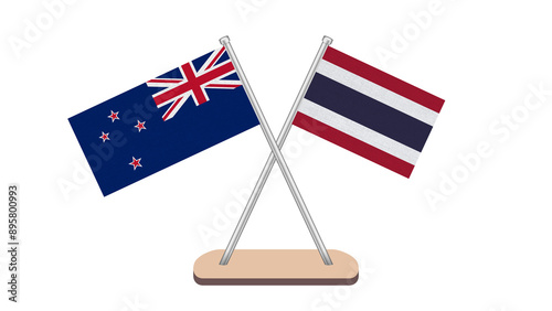Thailand New Zealand Flag