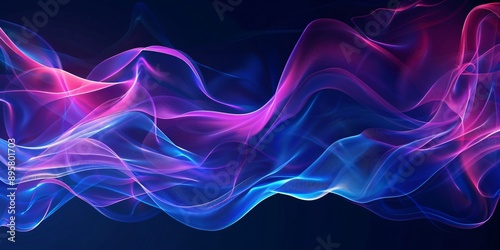 Abstract background with smoke waves on a dark background