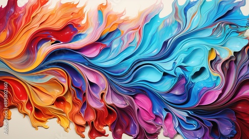 Traditional Ottoman Turkish marbling art patterns as abstract colorful background