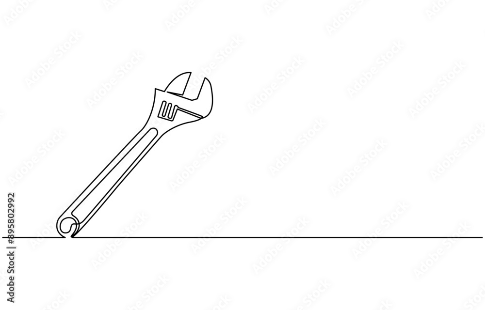 labor day wrench tools continuous one line drawing labor day wrench tools continuous one line drawing