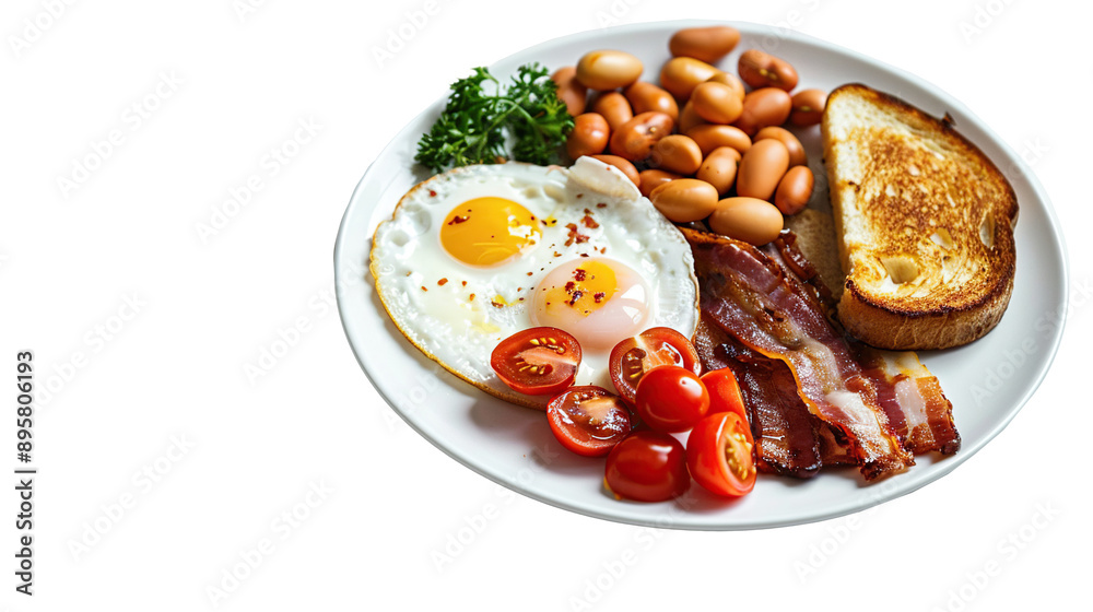 breakfast on a plate on a transparent background breakfast on a plate on a transparent background