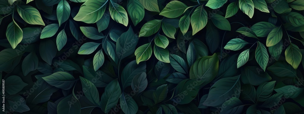 Dark Green Foliage Background Dark Green Foliage Background