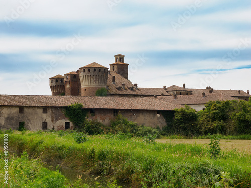 Valeggio, rural village in Lomellina, Italy photo