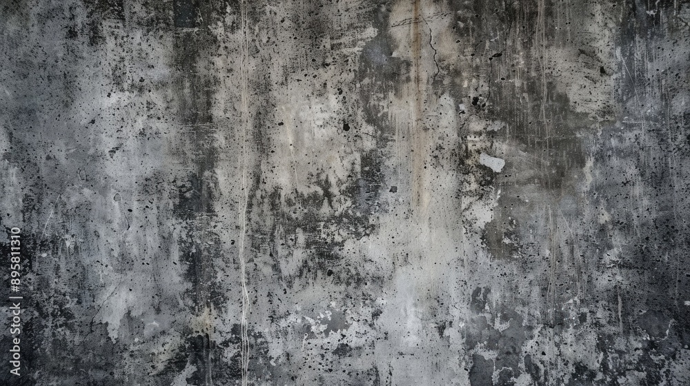 Obraz premium Gray cement wall texture, rough concrete surface for display.