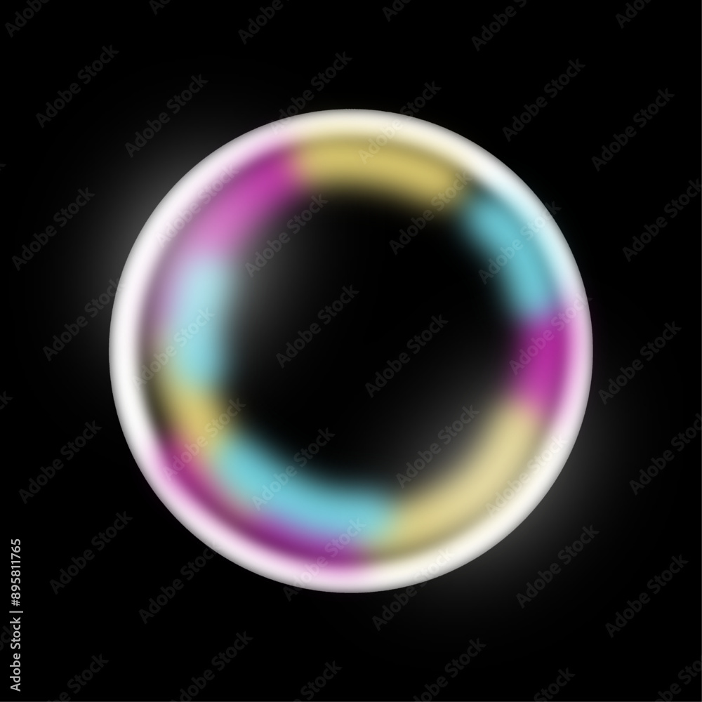 light Pink blue yellow bubbles, transparent.