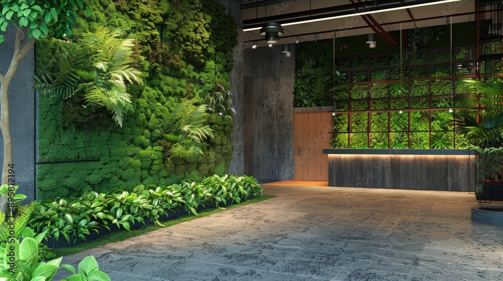 Obraz premium Indoor decoration moss wall