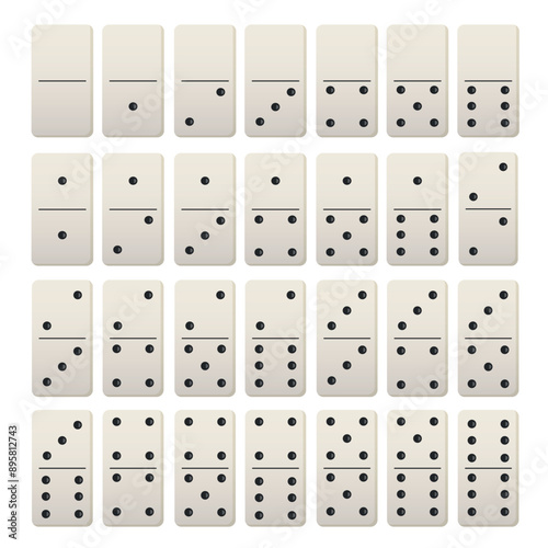 Vector image of chips from the board game dominoes. Concept of spending time together. Gambling. Element for your design