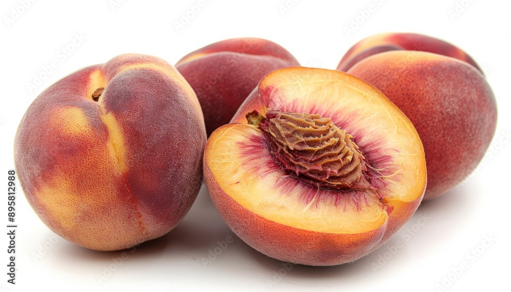 Pink peach on white background with partial magnification extra fine Pink peach on white background with partial magnification extra fine