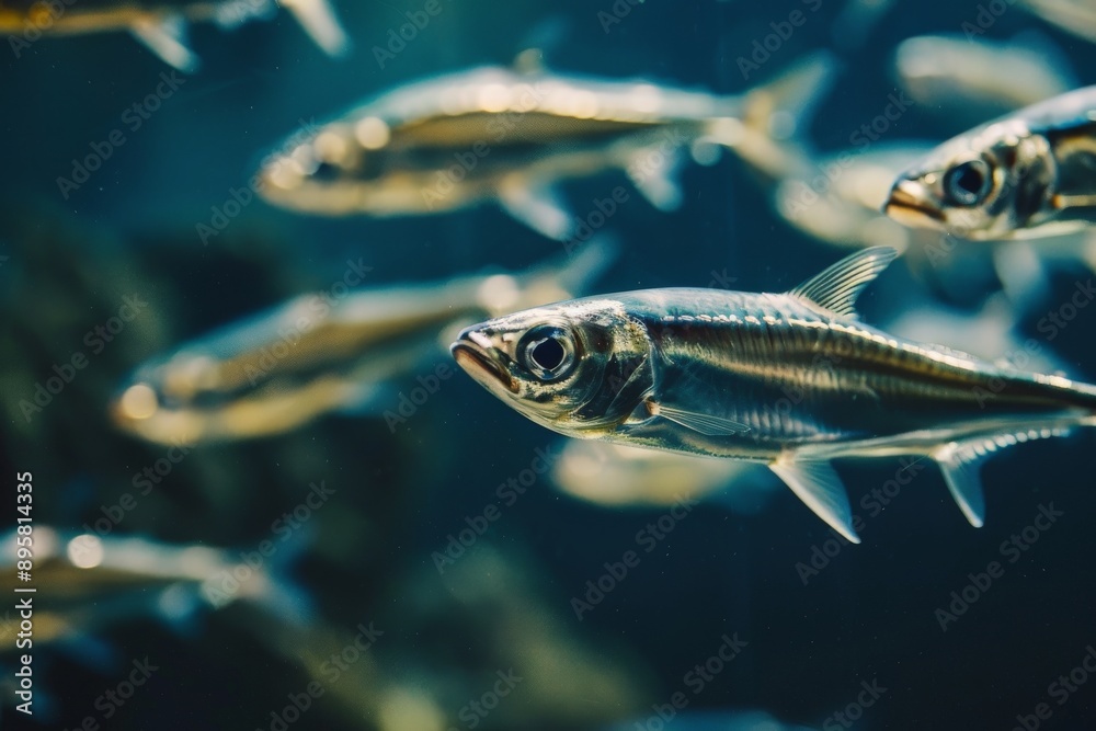 Naklejka premium herring gliding together