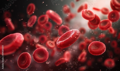 red blood cells medical background banner