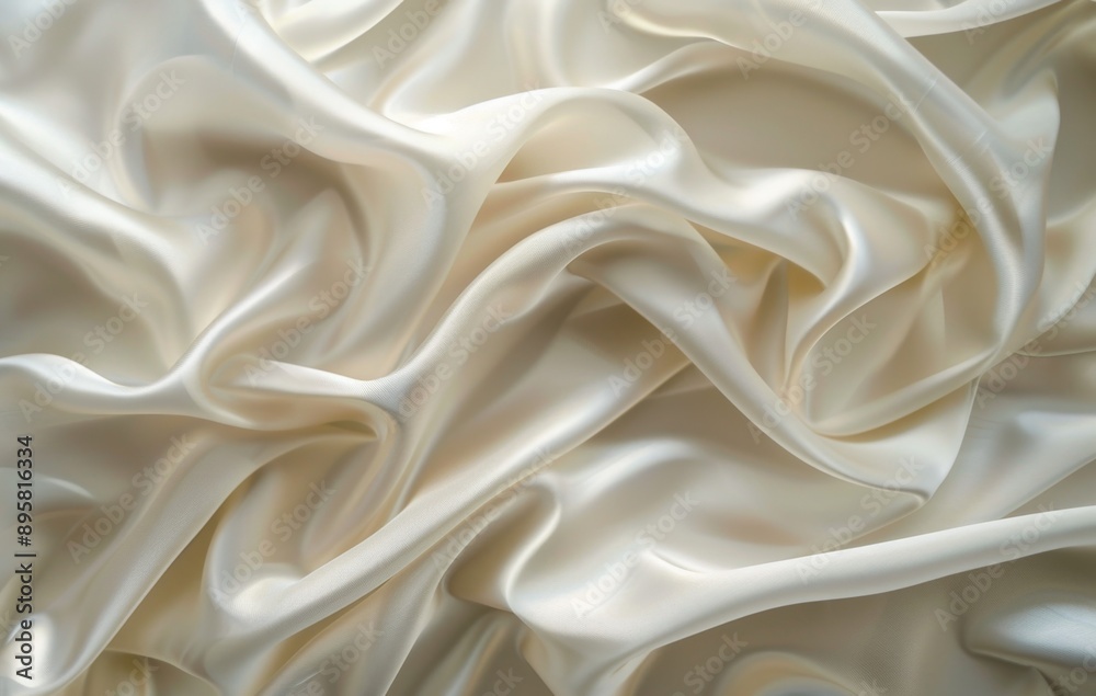 A creamy white satin background, with light and shadow