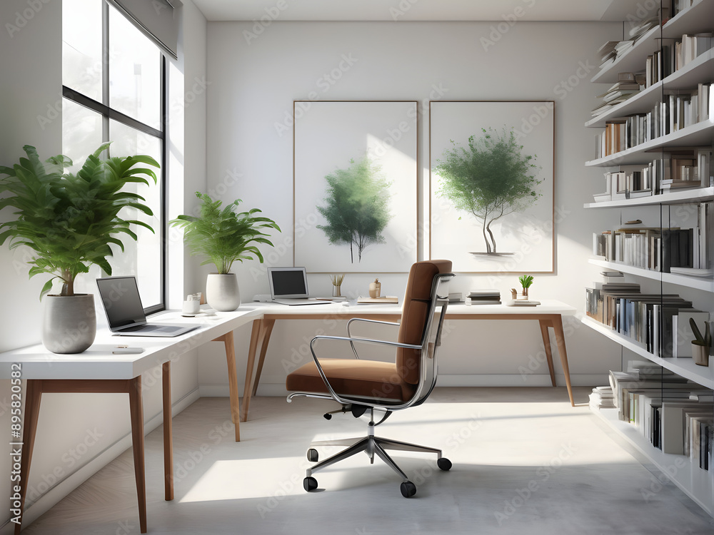 spacious-minimalist-workroom-white-walls-bathed-in-natural-light-from-floor-to-ceiling-window-slee -07 spacious-minimalist-workroom-white-walls-bathed-in-natural-light-from-floor-to-ceiling-window-slee -07