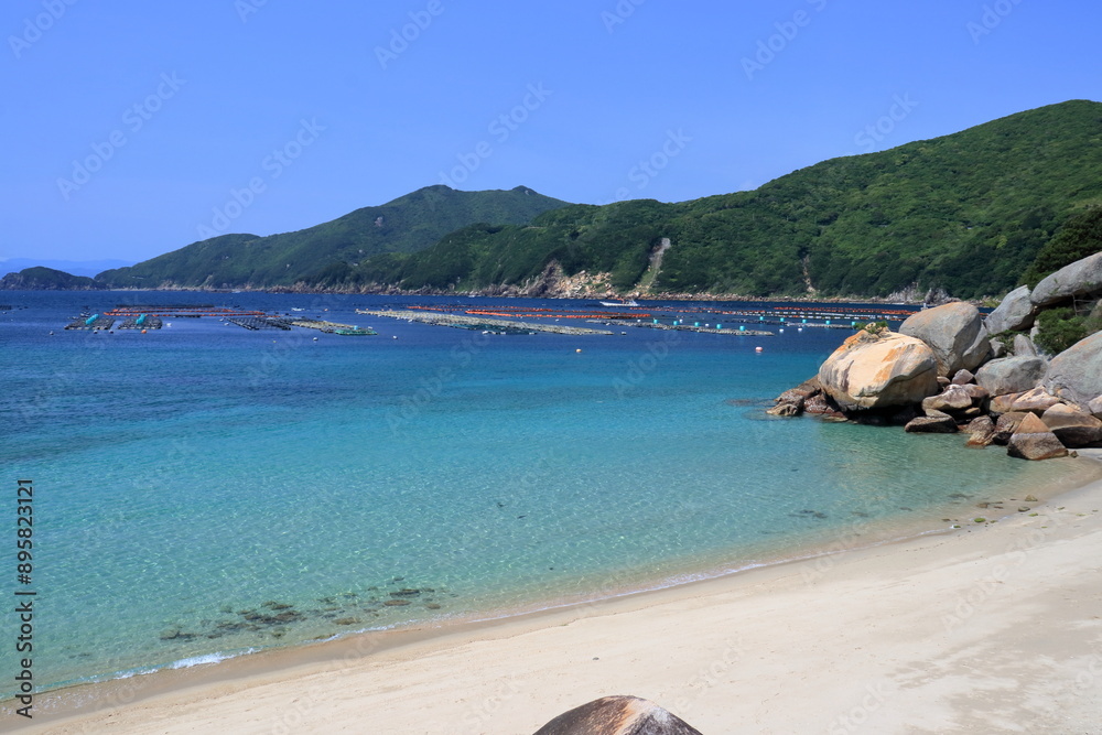 Fototapeta premium 高知県柏島の白浜海岸 初夏