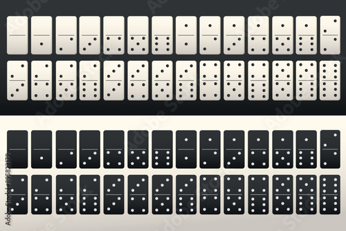 Vector image of chips from the board game dominoes. Concept of spending time together. Gambling. Element for your design