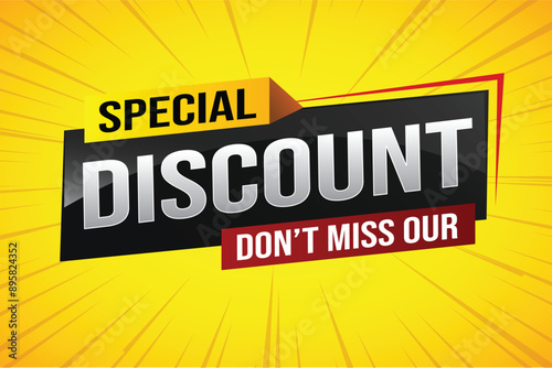 discount special offer poster dont miss out banner graphic design icon logo sign symbol social media website coupon

