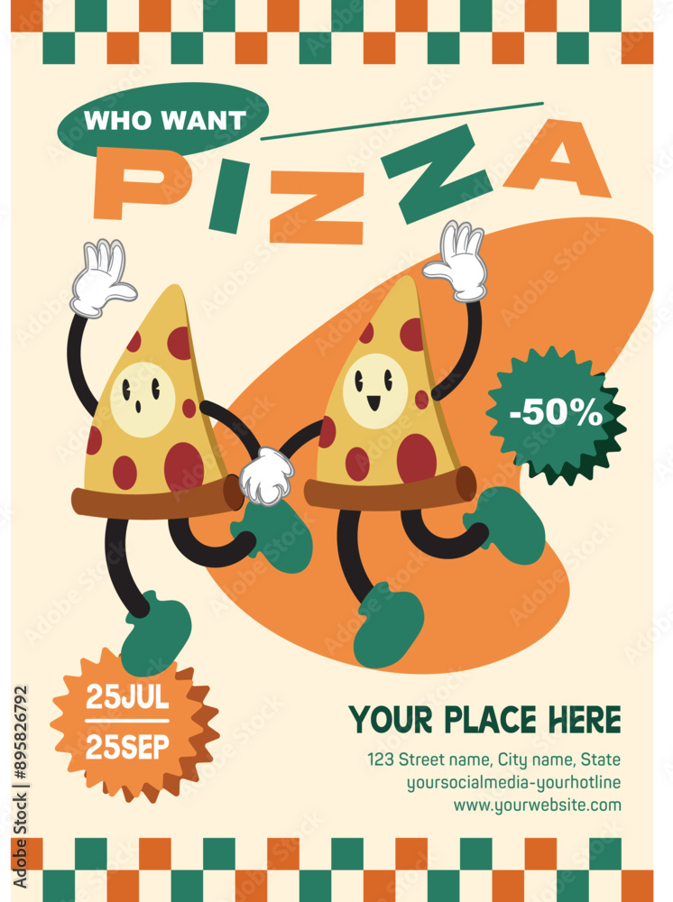 Fototapeta premium Pizza Sale Flyer