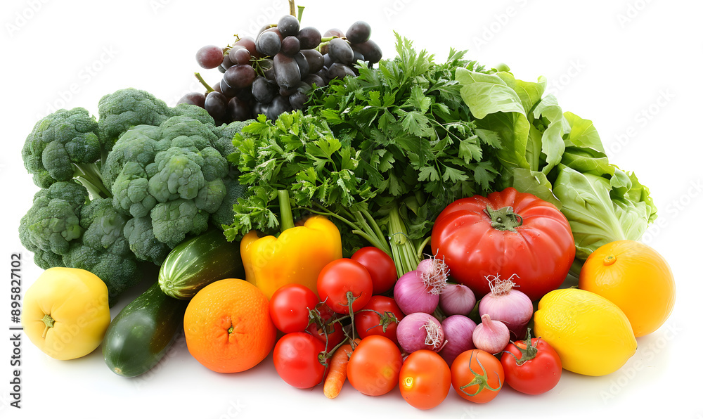 vegetable and fruits photo or illustrator on white background vegetable and fruits photo or illustrator on white background