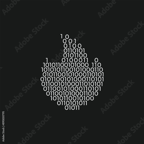 fire binary logo vector