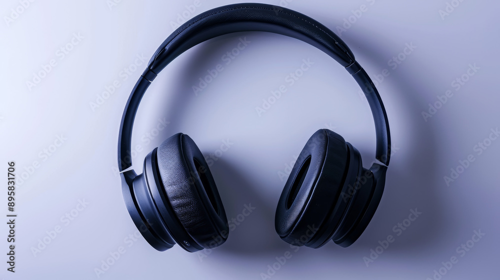 Close-up, low-key photograph of black headphones. Close-up, low-key photograph of black headphones.