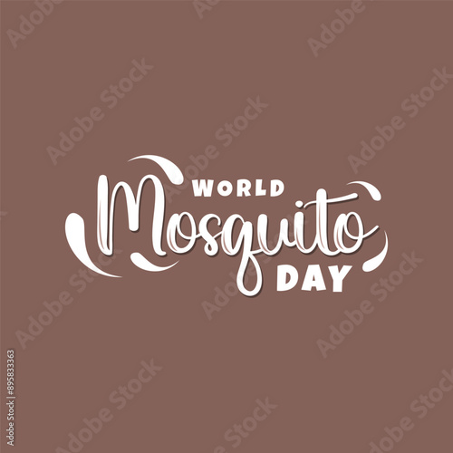 World Mosquito Day Groovy Vector Design