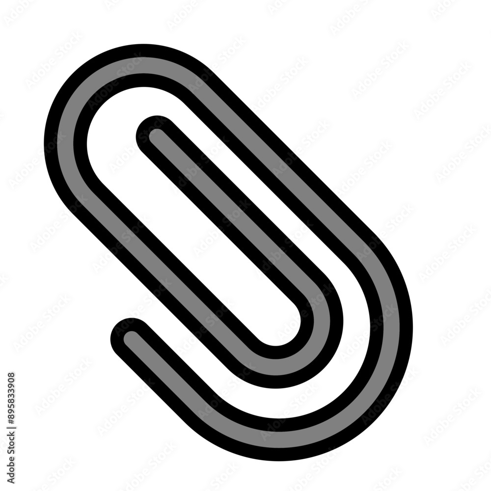 Paper Clip Vector Filled Icon Design Paper Clip Vector Filled Icon Design