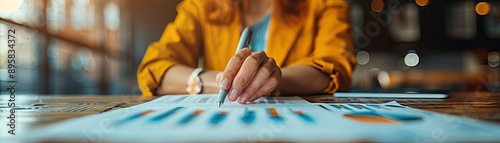 Business owner reviewing financial statements, illustrating financial management and planning