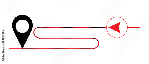 Location pointer pin or You are here marker sign symbol.