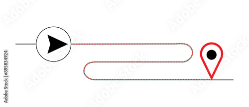 Location pointer pin or You are here marker sign symbol.