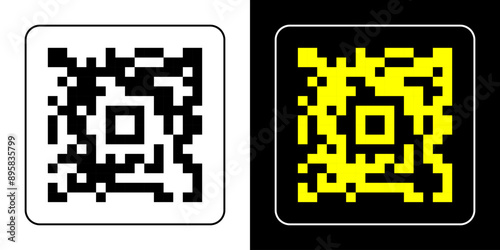 Fake QR code scan me vector illustration.