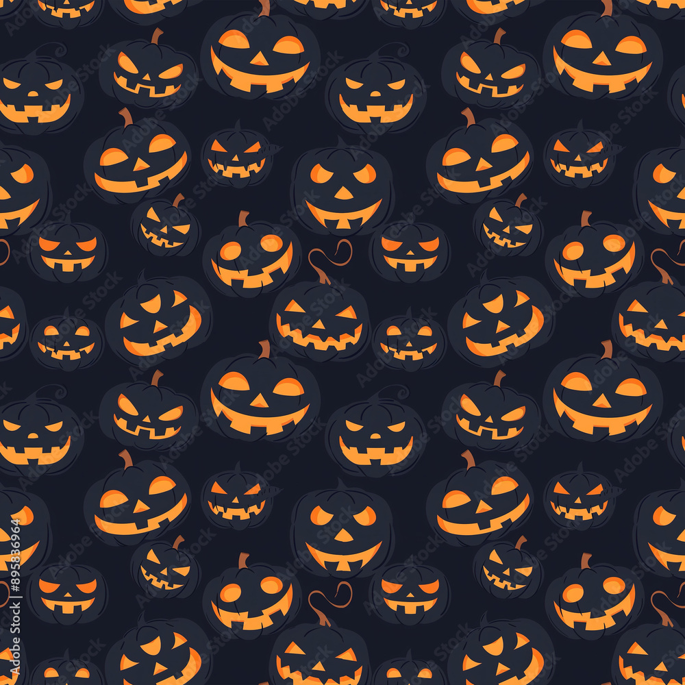 Halloween pumpkin seamless pattern Halloween pumpkin seamless pattern
