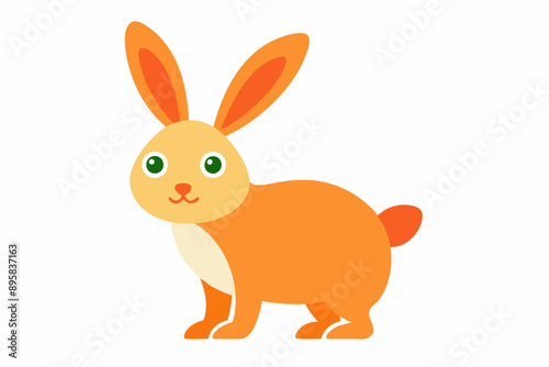 Funny Rabbit with White Background Vector Illustration, Cartoons, Clipart, and Line Art Design, Adorable funny rabbit vector illustration, perfect for cartoons, clipart, and line art designs