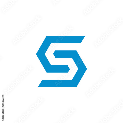 Geometric Letter S Logo design vector template