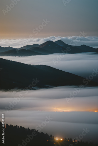 Mountains in Fog