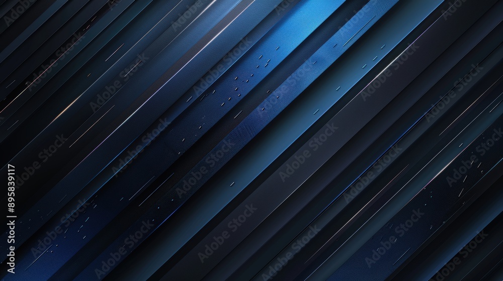 Mesmerizing Blue and Black Diagonal Stripes Abstract Background