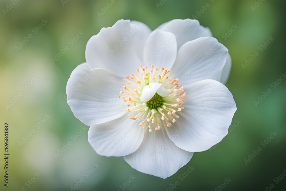 Japanese anemone flower vibrant bokeh background, AI Generated Japanese anemone flower vibrant bokeh background, AI Generated