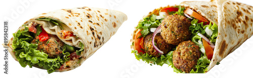 Falafel Wrap Transparent Background AI Generative