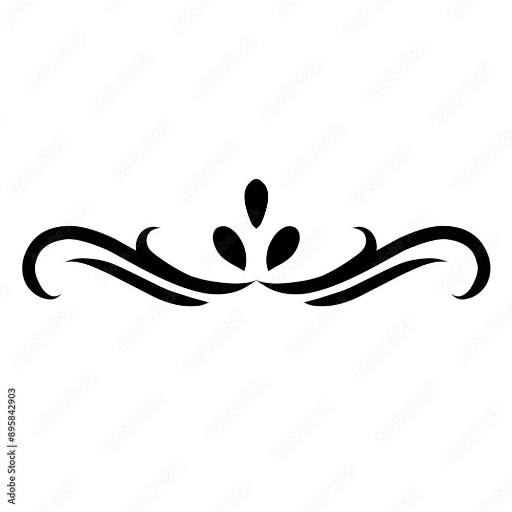 Ornament frames and scroll swirls element. Calligraphic wedding curl and swirly line. For calligraphy graphic design, postcard, menu, wedding invitation, romantic style. Vector illustration.
Format Ve