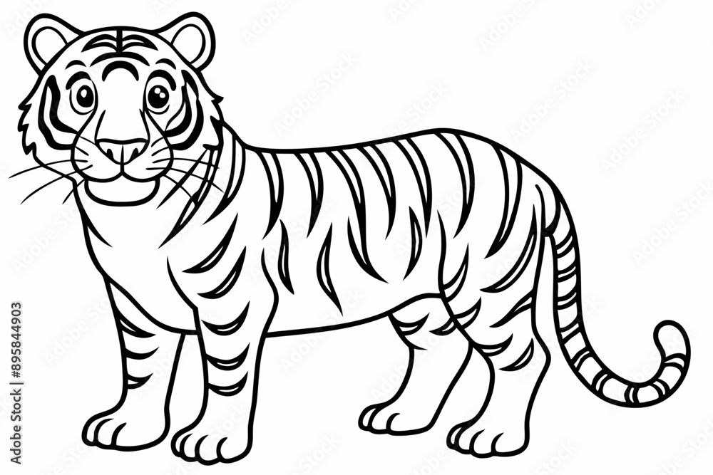Funny Tiger on White Background Vector Illustration, Cartoons, Clipart, and Line Art Design, Funny tiger illustration in vector, cartoons, clipart, and line art on a white background. Funny Tiger on White Background Vector Illustration, Cartoons, Clipart, and Line Art Design, Funny tiger illustration in vector, cartoons, clipart, and line art on a white background.
