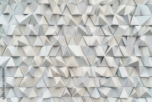 A minimalist conceptual wallpaper design showcasing a textured pattern of white geometric shapes