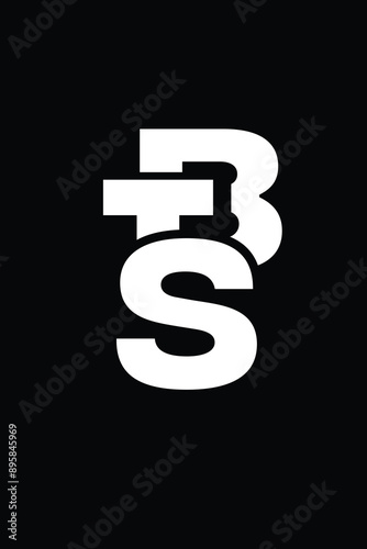 TBS letter logo design  photo