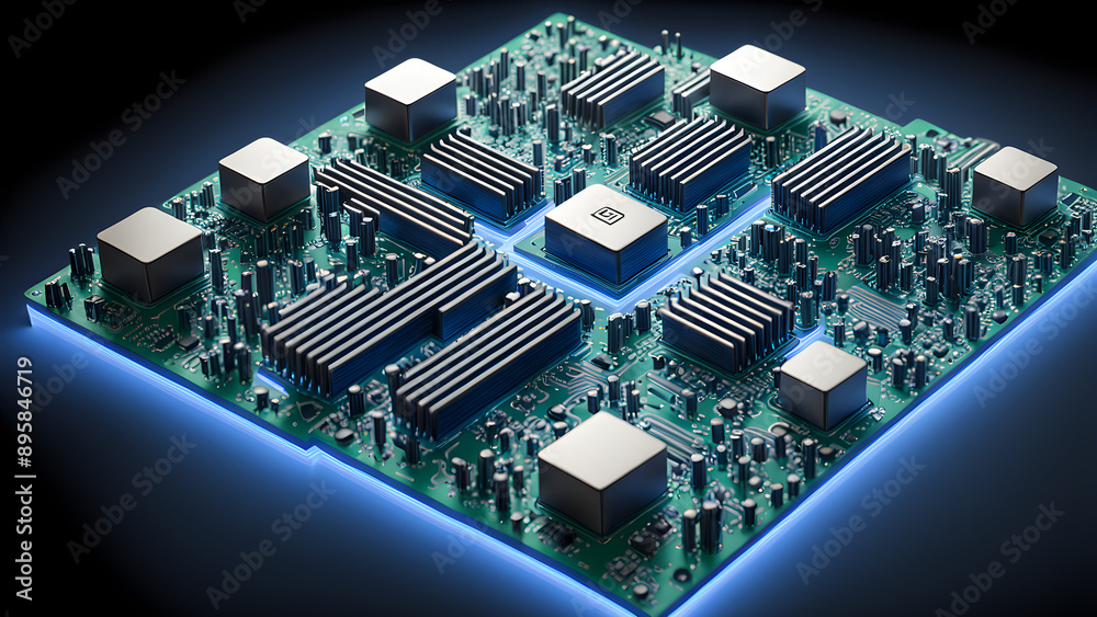 Artificial intelligence, CPU or GPU, chips, circuit boards ...