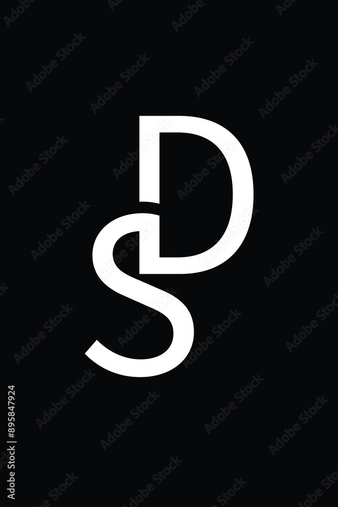 DS letter logo design DS letter logo design